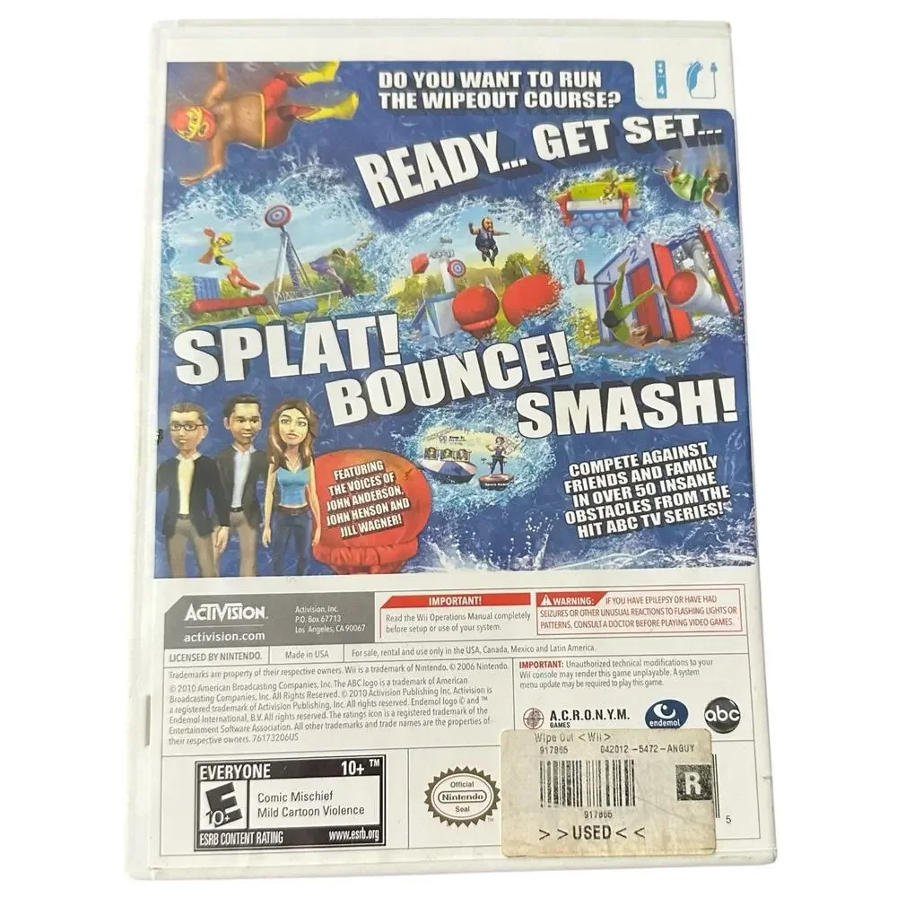 ABC Wipeout The Game Nintendo Wii Untested Gamer Gaming Reality TV Show Obstacle